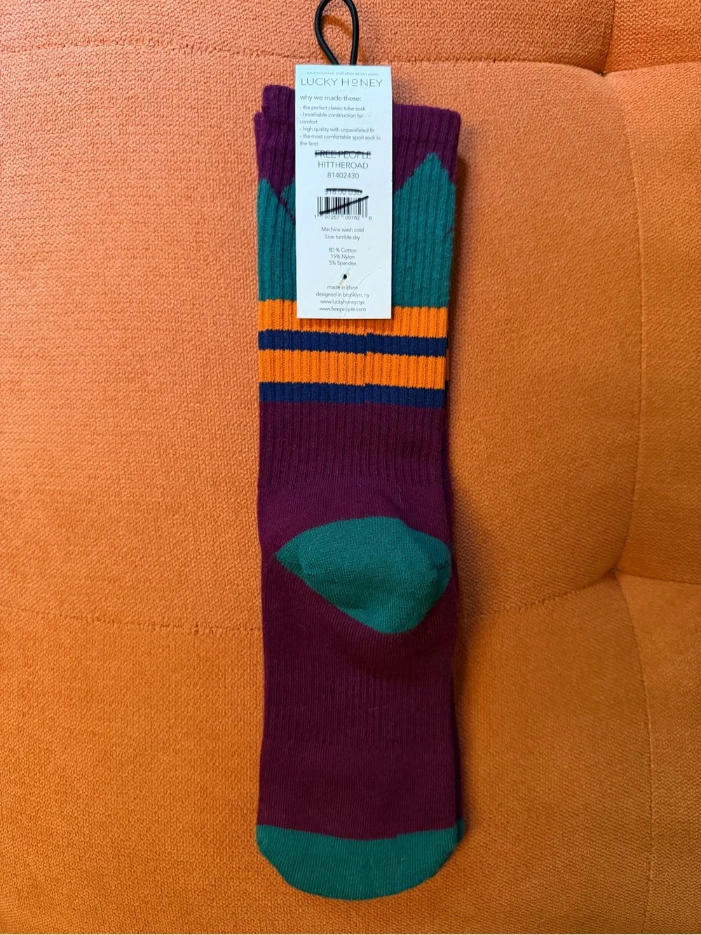 FP Movement by Free People Hit The Road Tube Socks RARE Mtn Print One Size NWT